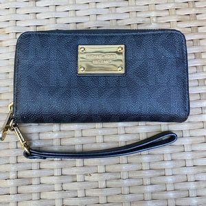 Michael Kors monogram wristlet